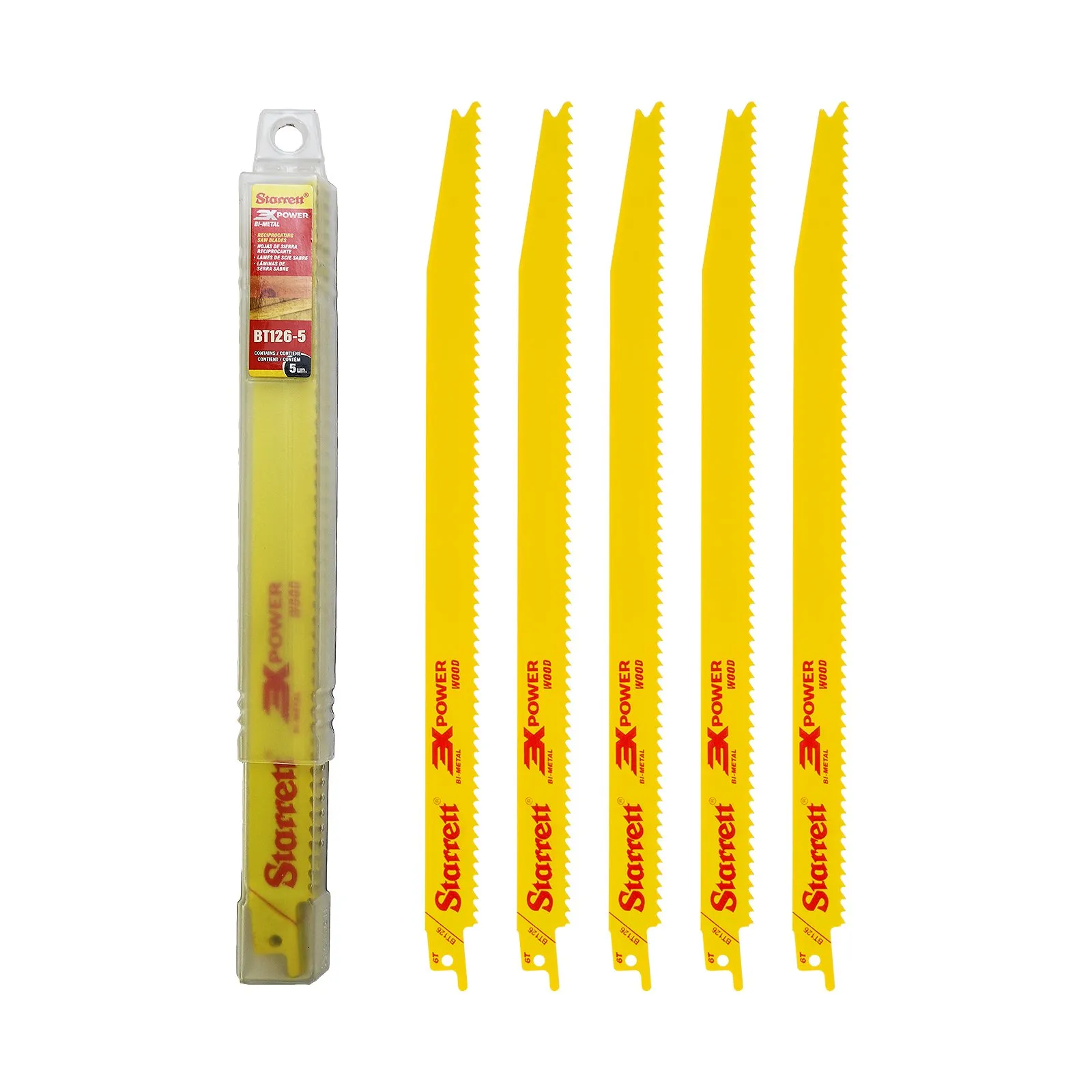 Starrett B66-5 SIERRAS SABLE 150 X 0,89 Mm 6D - Lames De Scie Puissance 3X