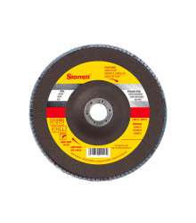 Disco de Flap Starrett em Fibra de Vidro Cônico, Grão de 40 e Diâmetro Externo 115mm