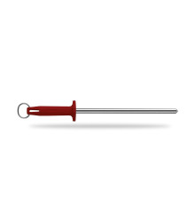 Chaira com Haste Lisa de 10 polegadas/25cm com Cabo Vermelho - BKR408-10