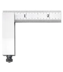 Esquadro Duplo de Aço com Lâmina Graduações ada 2.1/2"