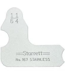 Calibrador de Raio Individual de 11/64" Série 167