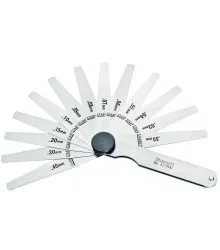 Calibrador de Folga Tipo Leque com 13 Lâminas Afiladas com 77mm de comprimento - Faixa 0,03-0,50mm - Ref. 173MAT
