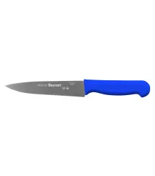 Faca de Carne para Refile de Mesa com Triangular Estreita de 6 Polegadas e Cabo Azul