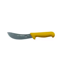 Faca de Carne para Refile Aéreo com Lâmina Curvada Estreita de 6 Polegadas e Cabo Amarelo