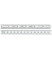Escala de Aço de 150mm Milímetros e Polegadas - 1mm e 0,5mm em um lado e 1/32" e 1/64" no lado oposto
