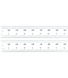 Escala de Aço Fosca 36" Graduações 1/32-1/64-1/50-1/100