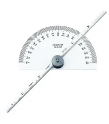 Transferidor Semicircular 180º e Calibrador de Profundidade com régua de 6" - Resoluções 1º e 1/64" - Ref. C493