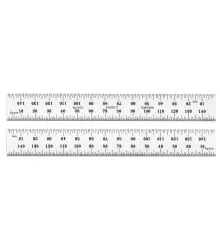 Escala de Aço com Graduação de 150mm e 0,5mm de um lado e 1mm e 0,5mm no lado oposto - Ref. C635-150