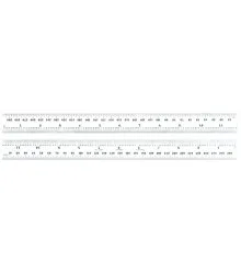 Escala de Aço com Graduação de 300 Milímetros e Polegadas - 0,5mm - 1/32" de um lado e 1mm - 1/64" do lado oposto