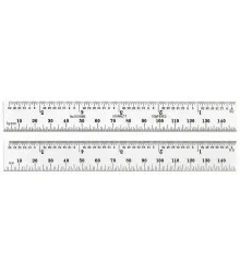 Escala de Aço Fosca 150 Graduações 0,5mm-1/32" 1mm-1/64" - Ref. C636ME-150