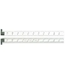 Escala de Aço com Gancho 12" Graduações 1/8-1/16-1/32-1/64