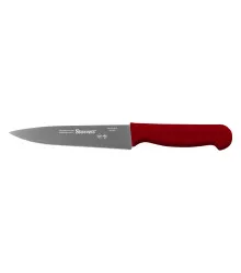 Faca de Carne para Refile de Mesa com Triangular Estreita de 6 Polegadas e Cabo Vermelho