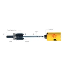 Sistema Kwik de Troca Rápida - Starrett - Código do Produto - A6-4