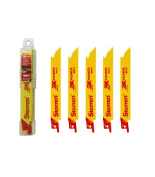 Lâmina de Serra Sabre Bi-Metal Reta para Aplicações Gerais Dentição 10 com 5 Lâminas 152mm - B610-5