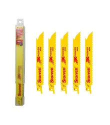 Lâmina de Serra Sabre Bi-Metal Madeira Dentição 6 com 5 Lâminas 152x19x0,89mm - B66-5