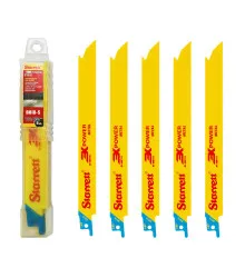 Lâmina de Serra Sabre Bi-Metal Reta para Aplicações Gerais Dentição 18 com 5 Lâminas 203mm - B818-5