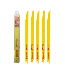 Lâmina de Serra Sabre Bi-Metal Madeira Dentição 6 com 5 Lâminas 605x19x1,27mm - BT126-5