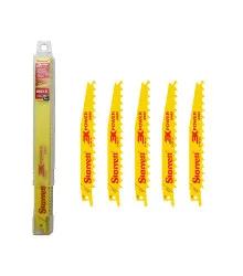 Lâmina de Serra Sabre Bi-Metal Madeira Dentição 3 com 5 Lâminas 152x19x1,27mm - BT63-5