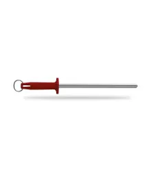 Chaira com Haste Lisa de 10 polegadas/25cm com Cabo Vermelho - BKR408-10
