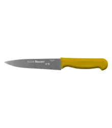 Faca de Carne para Refile de Mesa com Triangular Estreita de 6 Polegadas e Cabo Amarelo