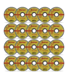 Disco Abrasivo de Corte, Diâmetro Externo 115mm, Furo 22,23mm, Espessura 1,6mm - Embalagem com 24 unidades - DAC115-24 CX 24 UN