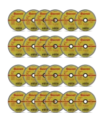 Disco Abrasivo de Corte, Diâmetro Externo 180mm, Furo 22,23mm, Espessura 1,6mm - Kit com 24 unidades - DAC180-24 