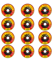 Disco Abrasivo de Desbaste Exact, Diâmetro Externo 115mm, Furo 22,23mm, Espessura 5mm - Kit com 12 unidades - DAD115-54X