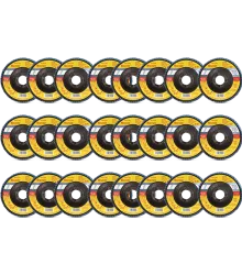 Disco de Flap Starrett em Fibra de Vidro Cônico, Grão de 40 e Diâmetro Externo 115mm - Embalagem com 24 unidades - FDS115-40FC CX 24 UN