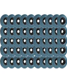 Disco de Flap Starrett em Fibra de Vidro Cônico, Grão de 60 e Diâmetro Externo 115mm - Embalagem com 50 Unidades - FDS115-60FC KIT 50 UNIDADES