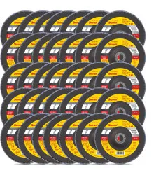 Disco de Flap Starrett em Fibra de Vidro Cônico, Grão de 80 e Diâmetro Externo 115mm - Embalagem com 40 Unidades - FDS115-80FC KIT 40 UNIDADES
