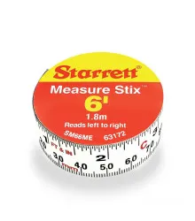 Fita de Aço Graduada com Verso Adesivo STIX™ SM de 1,8 metros - Largura 19mm - 3/4" - SM66ME