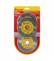 Kit Discos de Corte Diamantado Misto, Diâmetro Externo 110mm e Furo 20mm