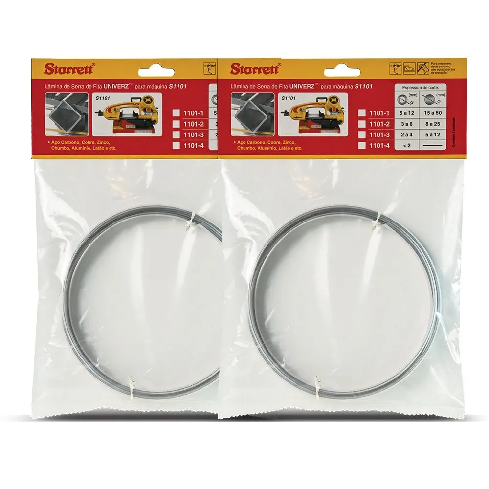 Kit 2 Unidades Lâminas de Serra de Fita Univerz 13 X 0.50 Milímetros com 1.47m e 14 -18 dentes - 1101-3