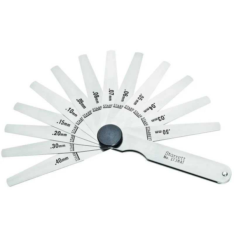Calibrador de Folga Tipo Leque com 13 Lâminas Afiladas com 77mm de comprimento - Faixa 0,03-0,50mm - Ref. 173MAT