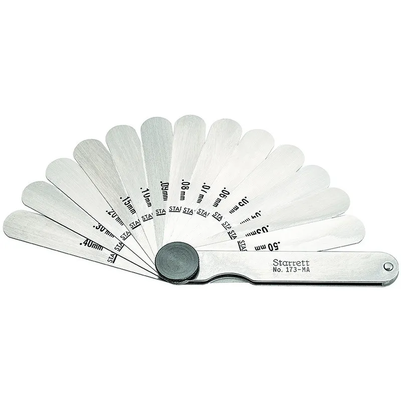Calibrador de Folga Tipo Leque 13 Lâminas de 77mm - 0,03-0,50mm - Ref. 173MA