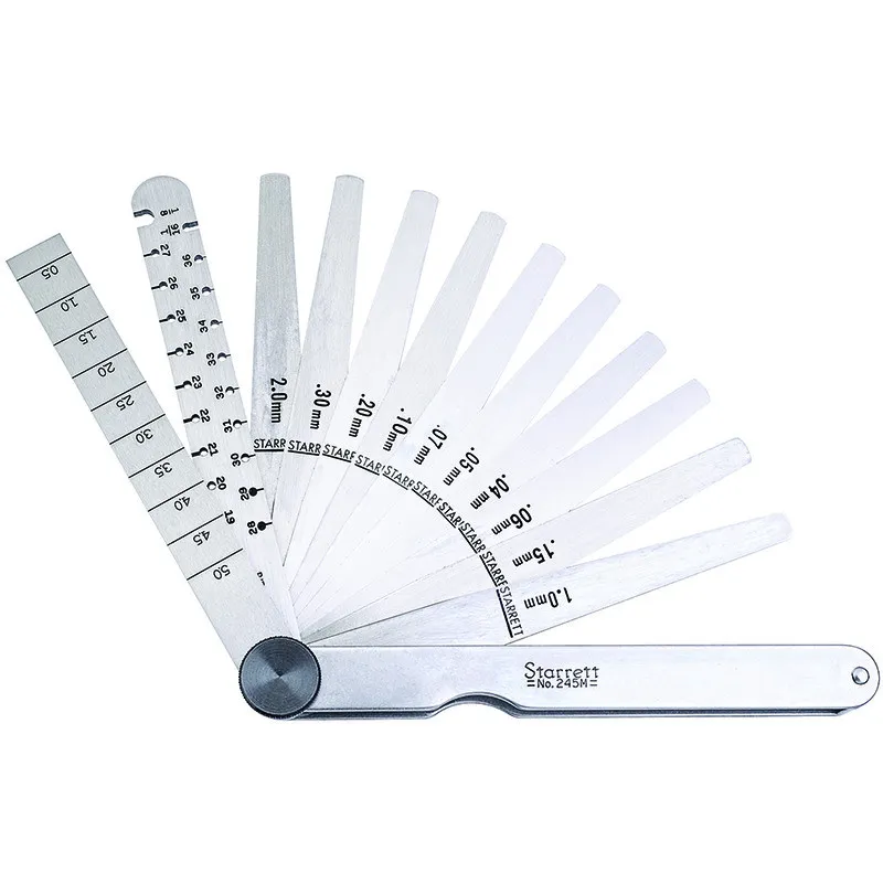 Calibrador de Folgas Tipo Leque para Arames e Rasgos com 13 lâminas 120mm - Ref. 245M