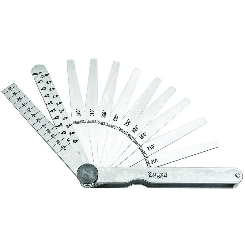 Calibrador para folgasem aramesem rasgos com 11 lâminas 4.3/4"