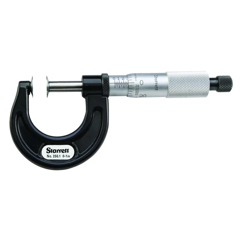 Micrômetro Externo Tipo Disco - Resolução 0,001" e Capacidade 0-1" - Fuso Rotativo 256RL-1