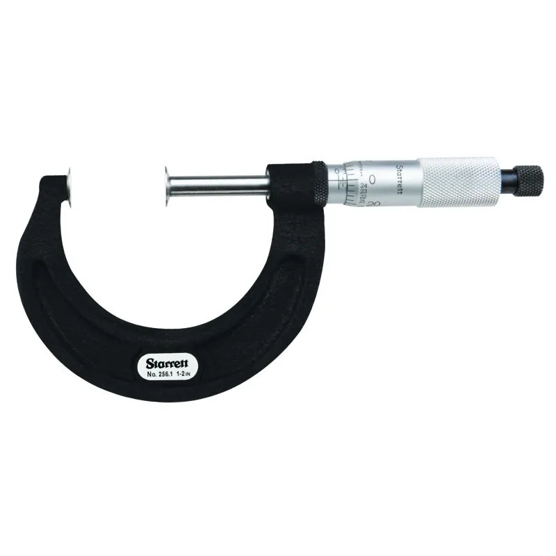 Micrômetro Externo Tipo Disco - Resolução de 0,001" e Capacidade de 1-2" - Fuso Rotativo 256RL-2