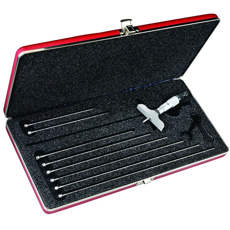 Micrômetro de Profundidade com capacidade de 0 - 225mm e base de 64mm