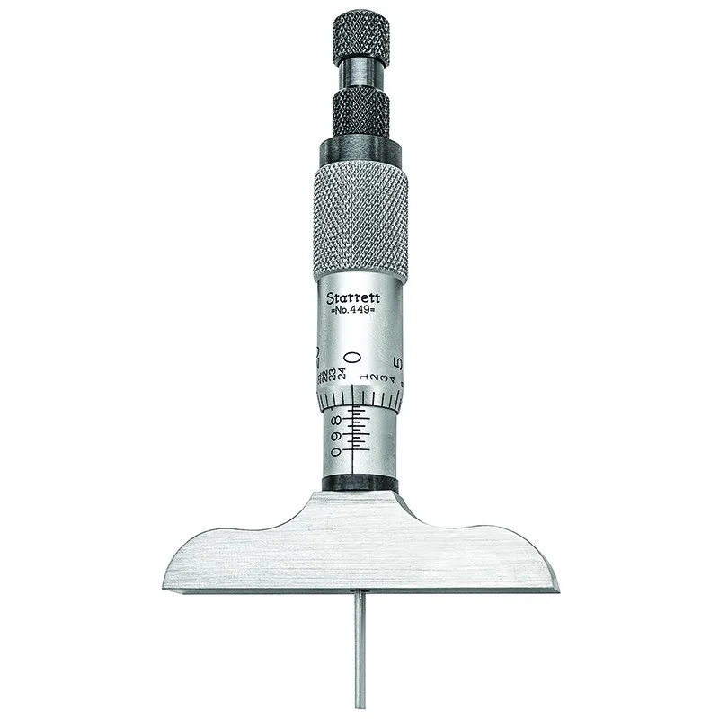 Micrômetro de Profundidade com Lâminas Não-Rotativas com Capacidade de 0 - 3" e Base e 2.1/2" polegadas