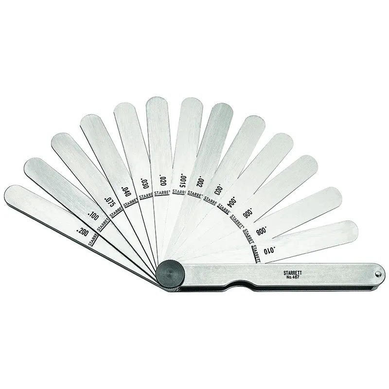 Calibrador de Folga Tipo Leque com 13 Lâminas Retas com 4.1/2" de comprimento - Faixa 0.0015-0.200" - Ref. 467