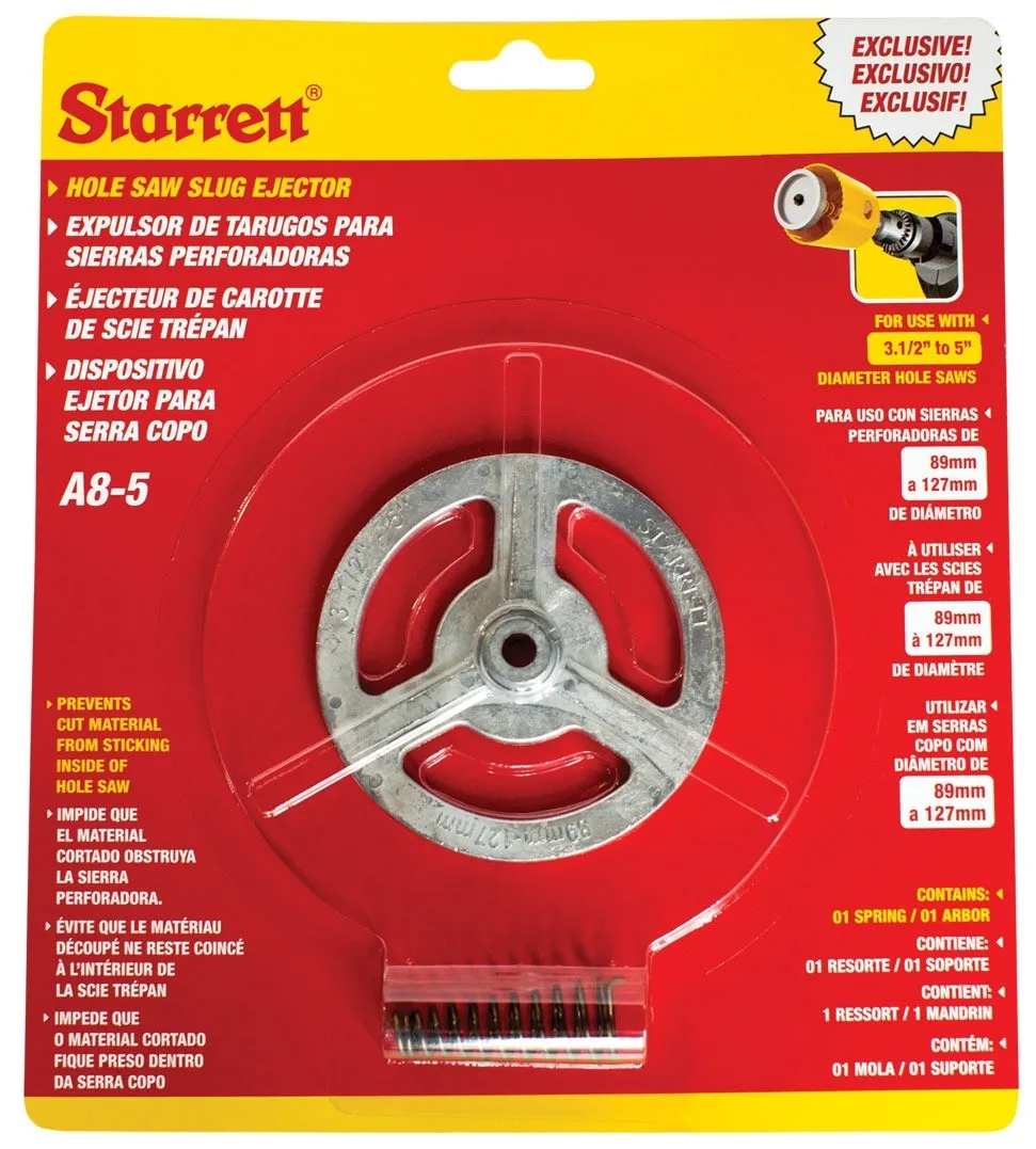 Dispositivo Ejetor para Serras Copo de 89 - 127mm e 3.1/2 - 5 polegadas - Starrett - Código do Produto - KA8-5