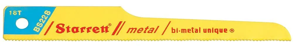 Lâminas de Serra Tico-Tico Bi-Metal para Máquinas Pneumáticas com dentição de 18 em Cartela com 5 lâminas
