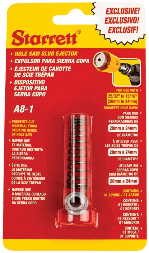 Dispositivo Ejetor para Serras Copo de 20 - 24mm e 25/32 - 15/16 polegadas - Starrett - Código do Produto - KA8-1