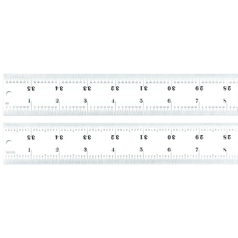 Escala de Aço Fosca 36" Graduações 1/32-1/64-1/50-1/100