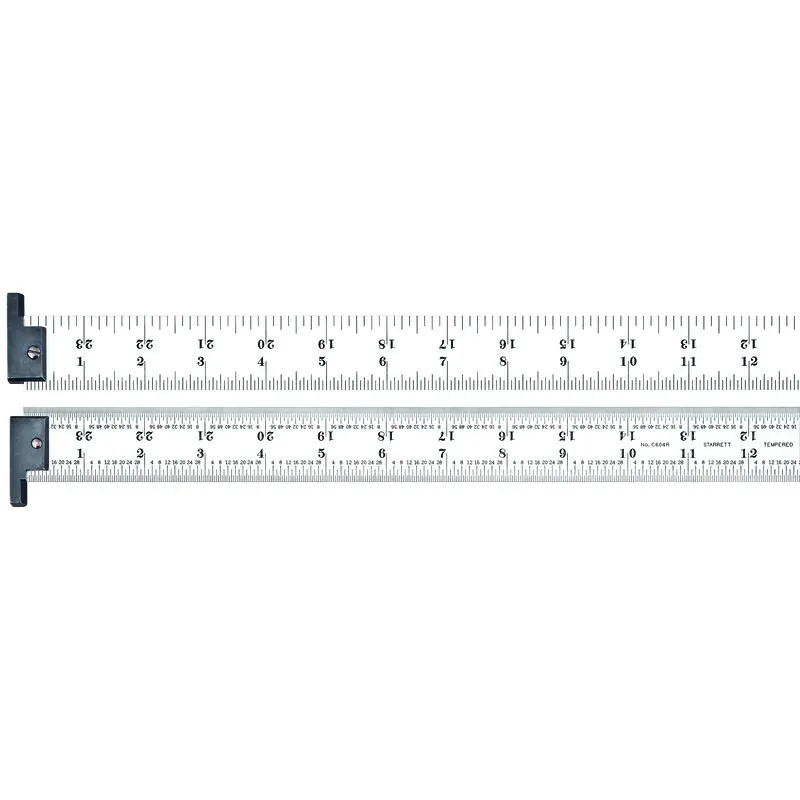 Escala de Aço com Gancho 24" Graduações 1/8-1/16-1/32-1/64