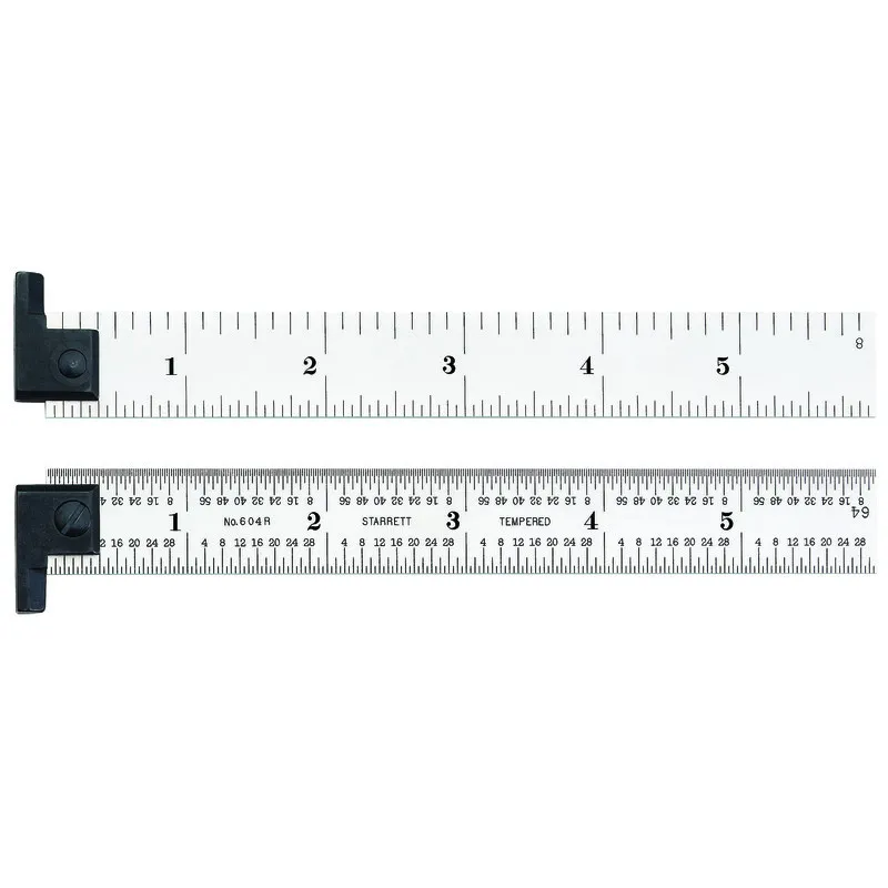 Escala de Aço com Gancho 6" Graduações 1/8-1/16-1/32-1/64