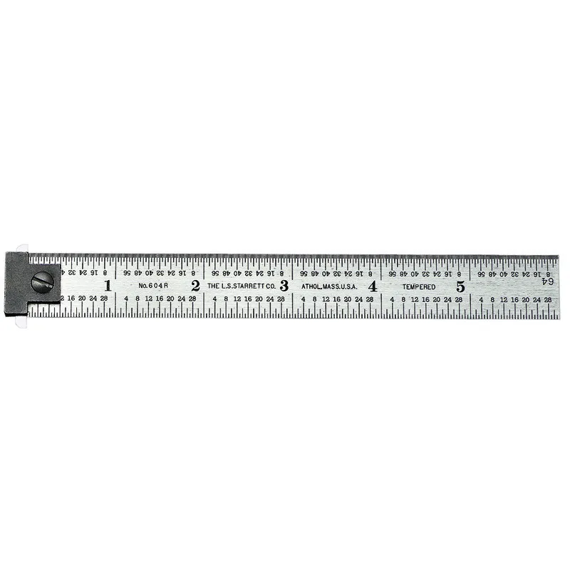 Escala de Aço com Gancho 6" Graduações 1/8-1/16-1/32-1/64