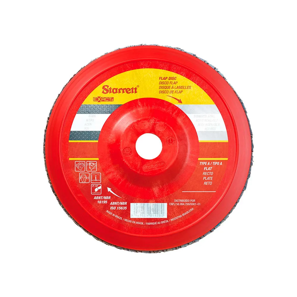 Disco de Flap Exact em Nylon Reto, Grão de 40 e Diâmetro Externo 115mm